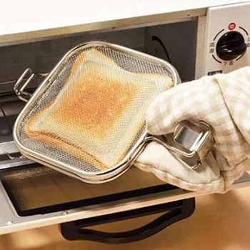 Новая духовка, форма для выпечки тостов для завтрака, сетка для выпечки сэндвичей из нержавеющей стали для быстрого приготовления сэндвичей Высокого качества