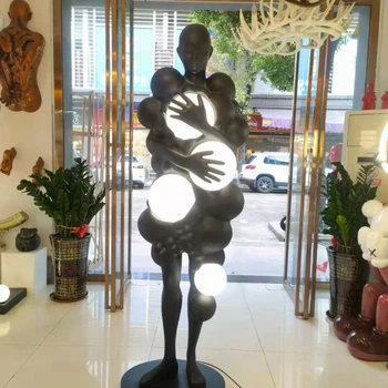 Торшер для гостиной Абстрактная фигурная скульптура вестибюль отеля Выставочный зал Модели комнатных ламп