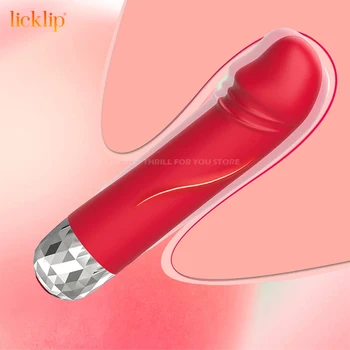 LICKLIP Мини-вибратор G Spot Bullet с 12 вибромассажерами, Анальная стимуляция сосков клитора, Фаллоимитатор, секс-игрушка для женщин, пар