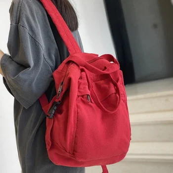 Женский рюкзак из холщовой ткани для девочек, Школьная сумка для новой студентки колледжа, Винтажная Женская сумка для ноутбука, Дорожный Женский рюкзак
