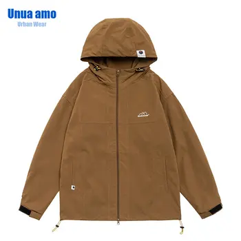 Уличная куртка Mountain Series, весенне-осенние свободные пальто, толстовка с вышивкой в стиле харадзюку, мужская одежда, высококачественные повседневные топы