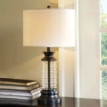 Современная стеклянная настольная лампа TEMAR LED Nordic Vintage, креативная настольная лампа с простым затемнением для дома, гостиной, спальни, кабинета