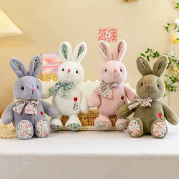 Креативные / Милые / модные / Плюшевые игрушки-кролики / Любимые игрушки-кролики со сломанным цветком-бабочкой / Подарок на день рождения для детей