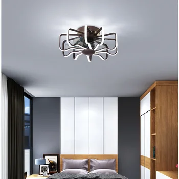 Скандинавский светодиодный вентилятор для спальни 110 В 220 В вентилятор для спальни персонализированная креативная лампа с дистанционным управлением светодиодное освещение высокой яркости