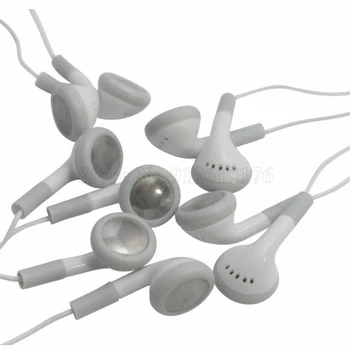 100 шт. /лот Универсальный аудиоразъем 3,5 мм, самые дешевые одноразовые белые черные Красочные наушники-вкладыши, мобильные наушники, гарнитура MP3 MP4