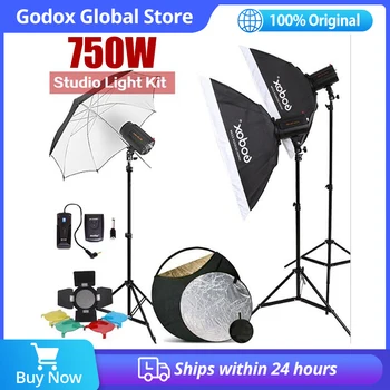750 Вт GODOX 3x 250 Вт E250 Компактная вспышка Strobe Studio Lighting Head Kit