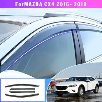 Солнцезащитный Козырек от дождя, защита от непогоды, Дефлектор для MAZDA CX4 2016-2019, Тенты для экстерьера, Стайлинг автомобилей, Автоаксессуары