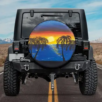 Уникальная крышка запасного колеса Beach Sunset для CRV, любителей кемпинга