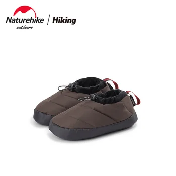 Походная обувь Naturehike Upgrade с низким верхом из утиного пуха, зимняя плюшевая теплая повседневная обувь для помещений, водонепроницаемая и ветрозащитная теплая обувь для взрослых