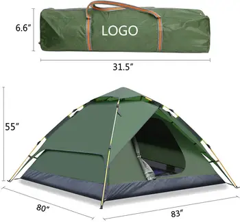 Новая самая продаваемая семейная водонепроницаемая палатка для кемпинга на 2 человека, Автоматическая уличная палатка