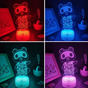 16 сменных цветов, подсветка для домашнего декора с животными, USB настольная лампа, иллюзионное освещение с дистанционным управлением для игроков Nintendo Switch