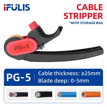 Кабельный нож для зачистки кабеля PG-5 с храповым механизмом для зачистки кабеля для круглых плоскогубцев диаметром ≥25 мм