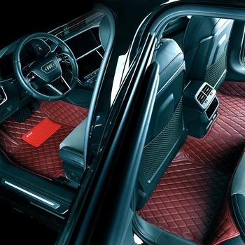 Роскошные Кожаные автомобильные коврики для BMW E46 1998-2004 Центр автоматической доставки Интерьерных аксессуаров Ковры Ковровые накладки для ног