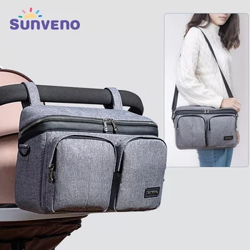 Sunveno Сумка для коляски-органайзер, сумка для подгузников для детских вещей, сумка для подгузников, органайзер для колясок, Детская сумка, Аксессуары для колясок, путешествия