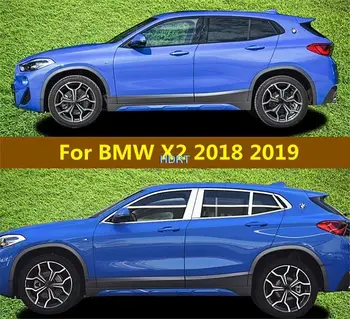 Для BMW X2 F39 2018 2019 Автомобильный Стиль Молдинг Двери Окна Отделка Центральной Средней Колонны Декоративная Полоса Крышка Защитные Аксессуары