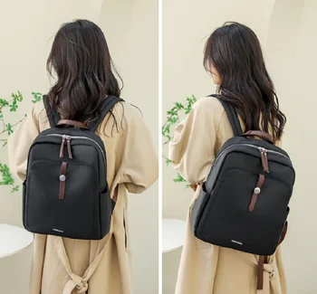 Новый Корейский повседневный Водонепроницаемый нейлоновый рюкзак для мужчин и женщин, дорожные сумки через плечо большой емкости, школьная сумка для ноутбука в элегантном стиле