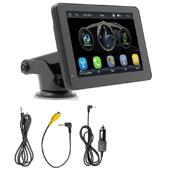 7-дюймовый автомобильный сенсорный 2.5D экран Беспроводной Carplay Android Auto Автомобильное портативное радио Bluetooth MP5 FM-приемник Аудио Хост