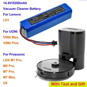 Аккумулятор для пылесоса OrangeYu 5200 мАч для Proscenic M8 Pro, M7 Pro, M7 Max, U6, LDS M7 Pro, M6, M6 Pro, M7 LDS, Для Arnagar S8 pro