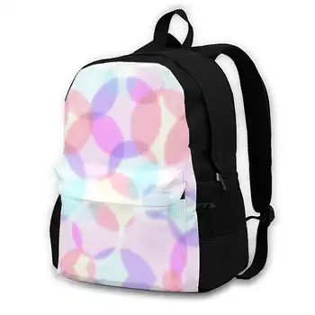 Школьные сумки с оптической иллюзией пастельных пузырей для девочек-подростков, дорожные сумки для ноутбука, Пастельно-розовые, Фиолетовые, персиковые, Оранжевые, Синие, бирюзовые Детские