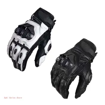Мужские мотоциклетные перчатки из искусственной кожи с перфорацией Защитная броня для езды на квадроцикле T8UA