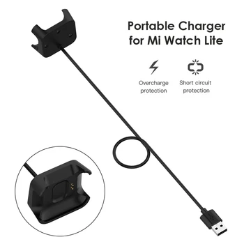 USB-кабель длиной 1 м для зарядки Xiaomi Mi Watch Lite/зарядное устройство Redmi Watch, док-станция для зарядки, аксессуары для умных часов, черный