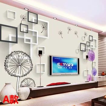 beibehang 3D стереоскопические обои гостиная спальня ТВ обои ТВ фон с современной минималистской картиной Одуванчик