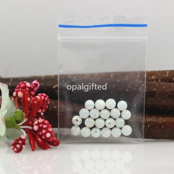 (20 шт./пакет) Бесплатная доставка высокое качество 4 мм Синтетический Опаловый шарик белый/розовый/светло-зеленый опаловый бисер в наличии полное боковое отверстие