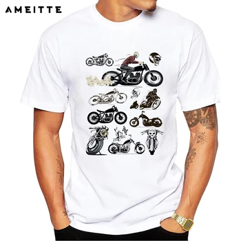 AMEITTE 2019 Винтажная футболка Motorcycle Club, мужская хипстерская крутая футболка для мотоциклетного шлема, модные топы в стиле гика, футболка