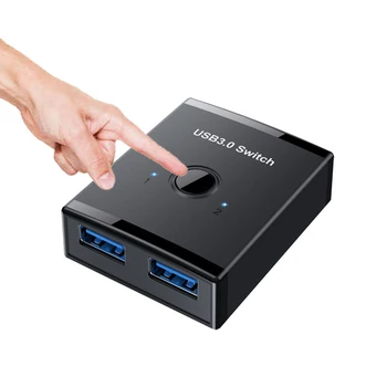 USB-переключатель KVM USB 3.0 KVM USB-переключатель для клавиатуры, мыши, принтера Xiaomi Mi Box 2 шт., устройство с общим портом 4 шт., USB-концентратор