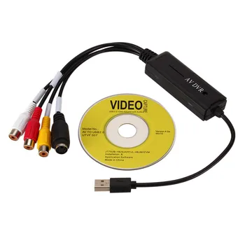 Адаптер для карты видеозахвата USB 2.0, мониторинг AV-видеоизображения, сбор данных для компьютера/камеры видеонаблюдения