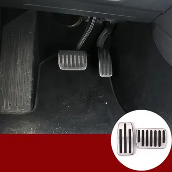 Для Tesla Model 3 Нескользящая подставка для ног из алюминиевого сплава акселератора, модифицированные накладки на педали, комплект запасных частей для тормозов.