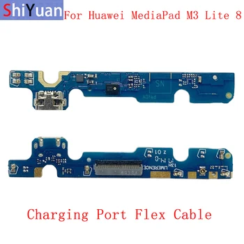 Детали платы с разъемом USB-порта для зарядки, гибкий кабель для Huawei MediaPad M3 Lite 8.0, запасная часть гибкого кабеля