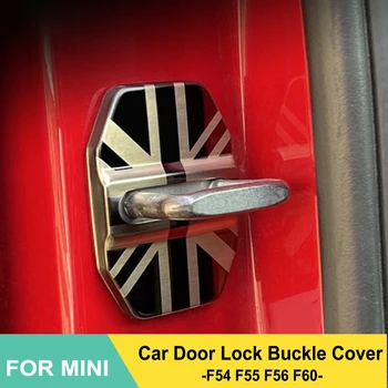 2шт Крышка пряжки дверного замка двери автомобиля, устойчивая к ржавчине, для Mini Cooper S F54 F55 F56 Clubman Auto Union Jack, Аксессуары для укладки