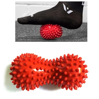 Массажный мяч в форме арахиса для ног и рук для тренажерного зала Relax С колючими Триггерными точками, облегчающий Мышечную боль, Массажер для фитнес-терапии при стрессе